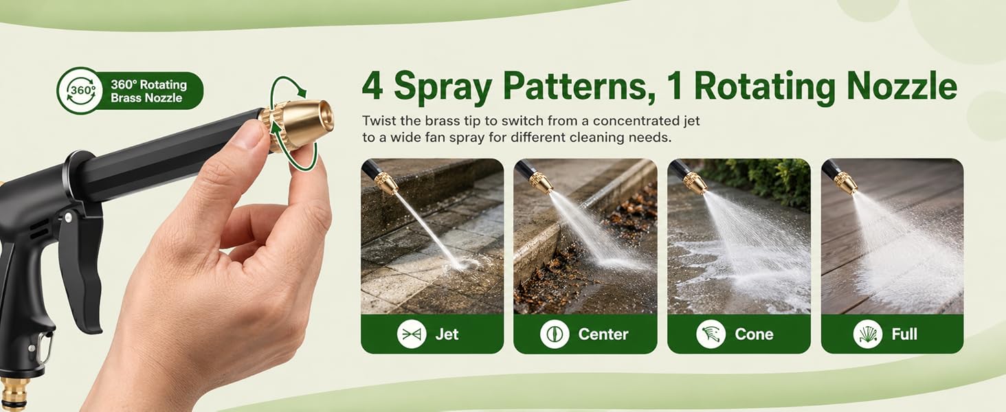 Jet Nozzle Power Washer for Garden Hose