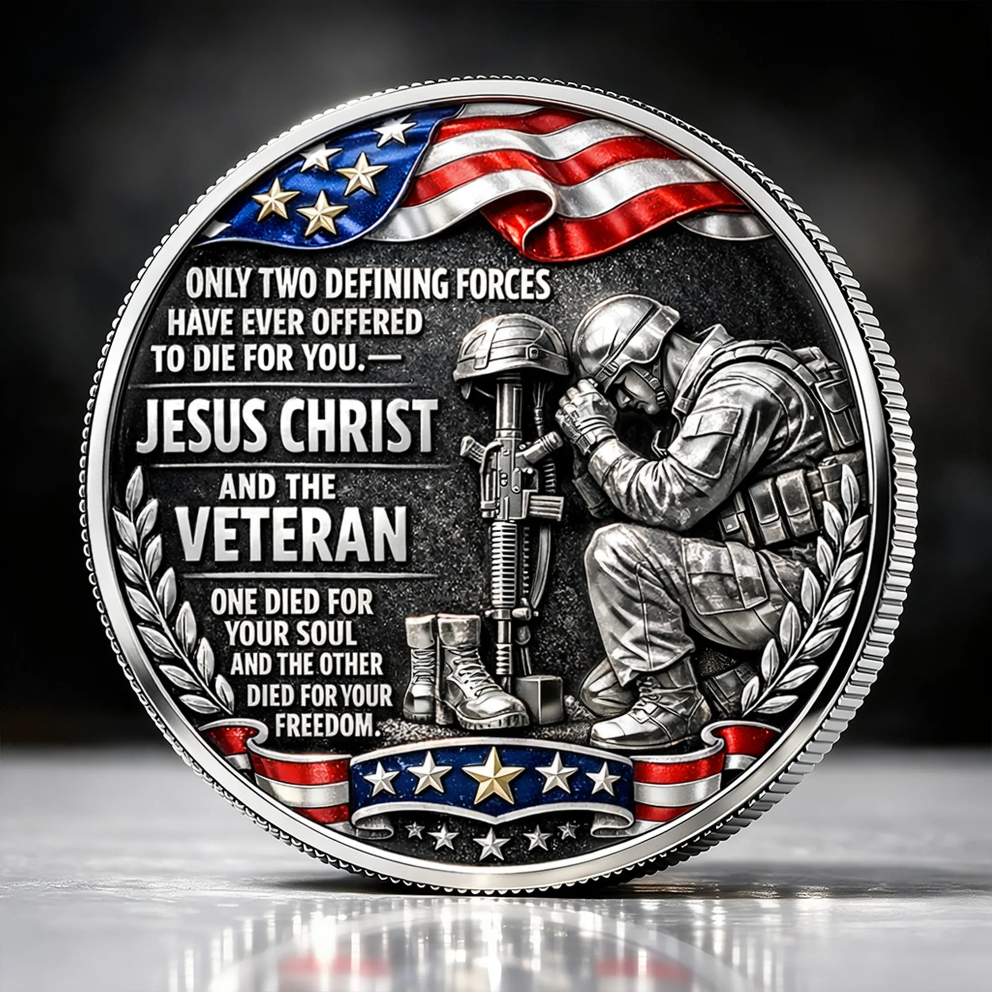 Jesus Christ & Veteran Tribute Coin