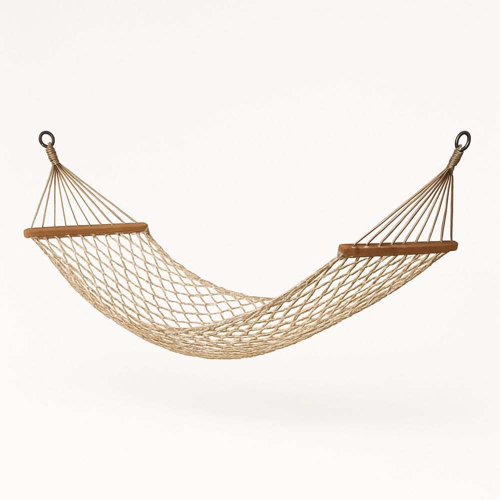 Ljusbrun hängmatta i nät 200x100 cm（L×B）