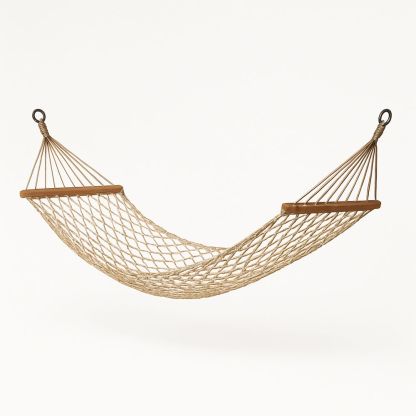 Ljusbrun hängmatta i nät 200x100 cm（L×B）