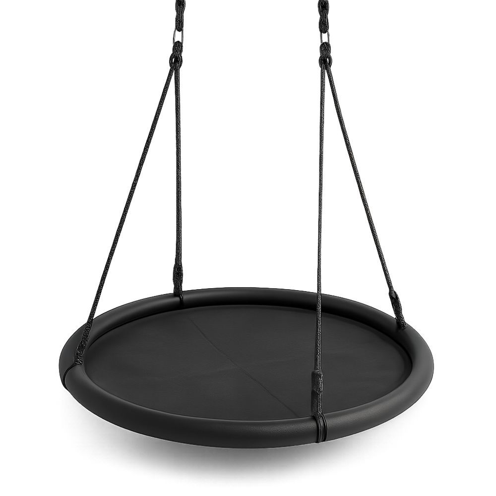 Rund gunga svart oxfordtyg Ø100 cm