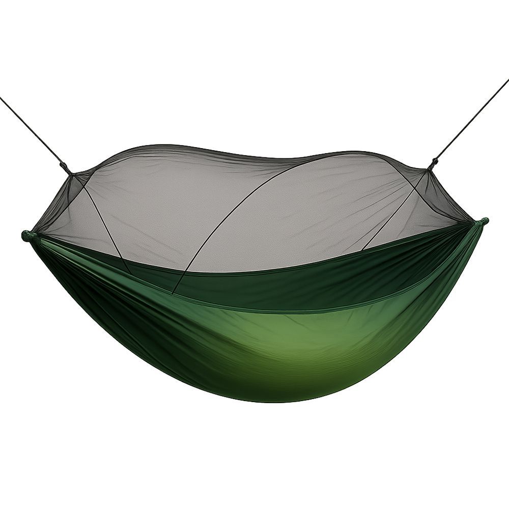 Hängmatta med insektsnät Grön Polyester 260cm x 140cm（L×B)