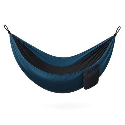Hängmatta av polyesterblandning marinblå/svart 300 cm