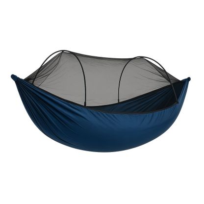 Hängmatta med myggnät Blå Nylon 260x140 cm (L×B)