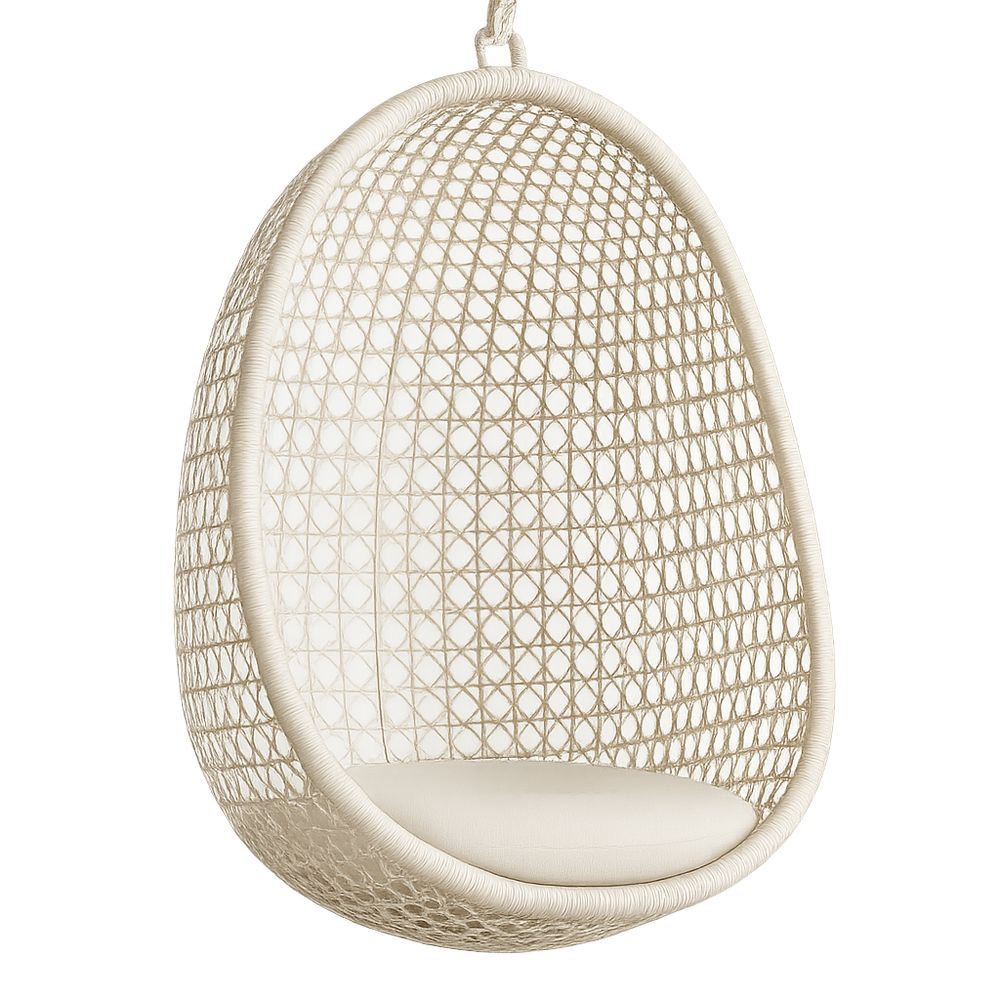 Hängstol Äggformad Beige Polyeten 80x120 cm
