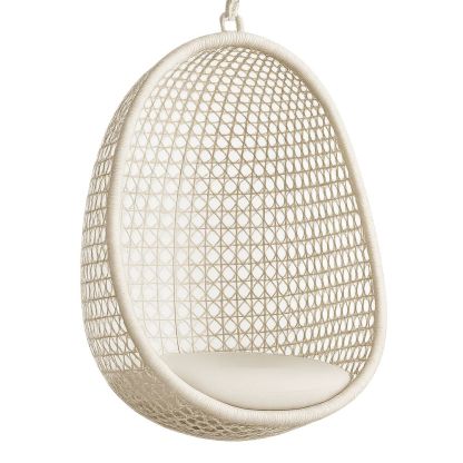 Hängstol Äggformad Beige Polyeten 80x120 cm