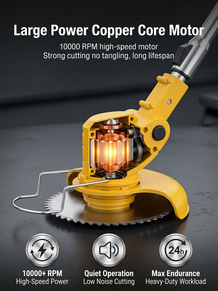 【3-Hour Long-Lasting Battery Life】🚜Extra-Large Manor Brushless Lawn Mower |