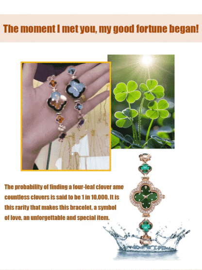 Emerald Four-Leaf Clover Bracelet