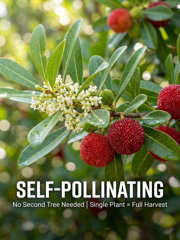【Yumberry】The Mystical Oriental Berry Tree ✨ | 2-Year Sapling 🌱| Bears Fruit Same Year 🍓 | Self-Pollinating 🌸 | Cold-Hardy, Drought-Tolerant ❄️☀️