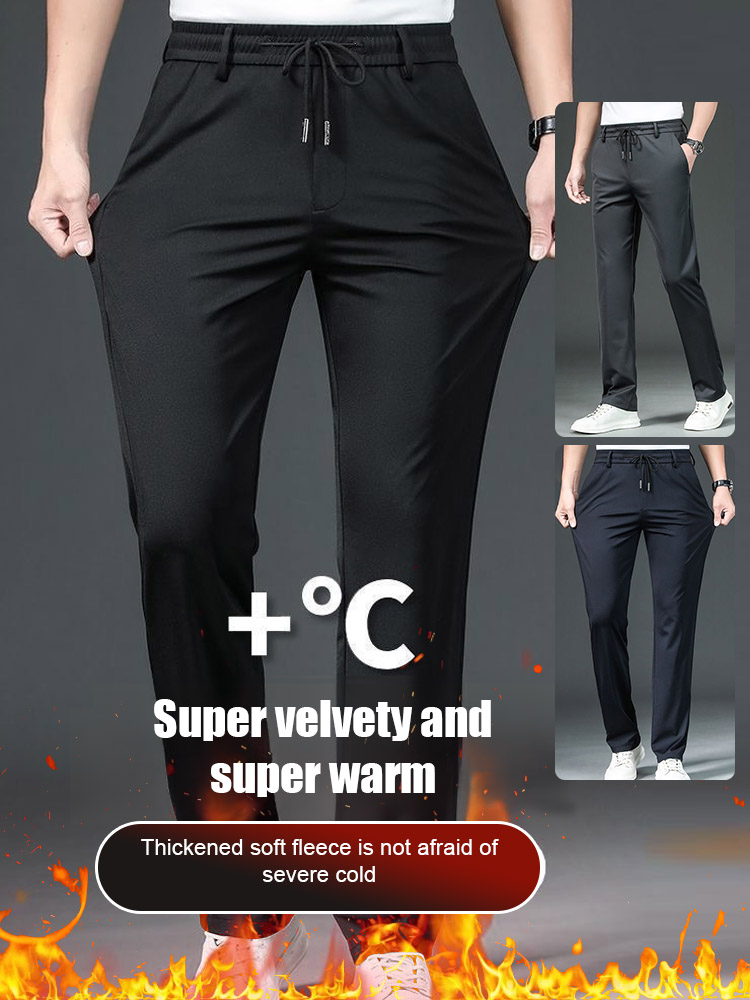 Men's lightweight business straight-leg pants