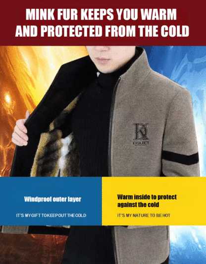 🔥🔥🔥【Antarctic Expedition Warm Jacket】Improves to -30°C, 100% imported mink fleece lining, hand-stitched, quickly retains heat in 5 seconds, provides continuous warmth, windproof and waterproof.