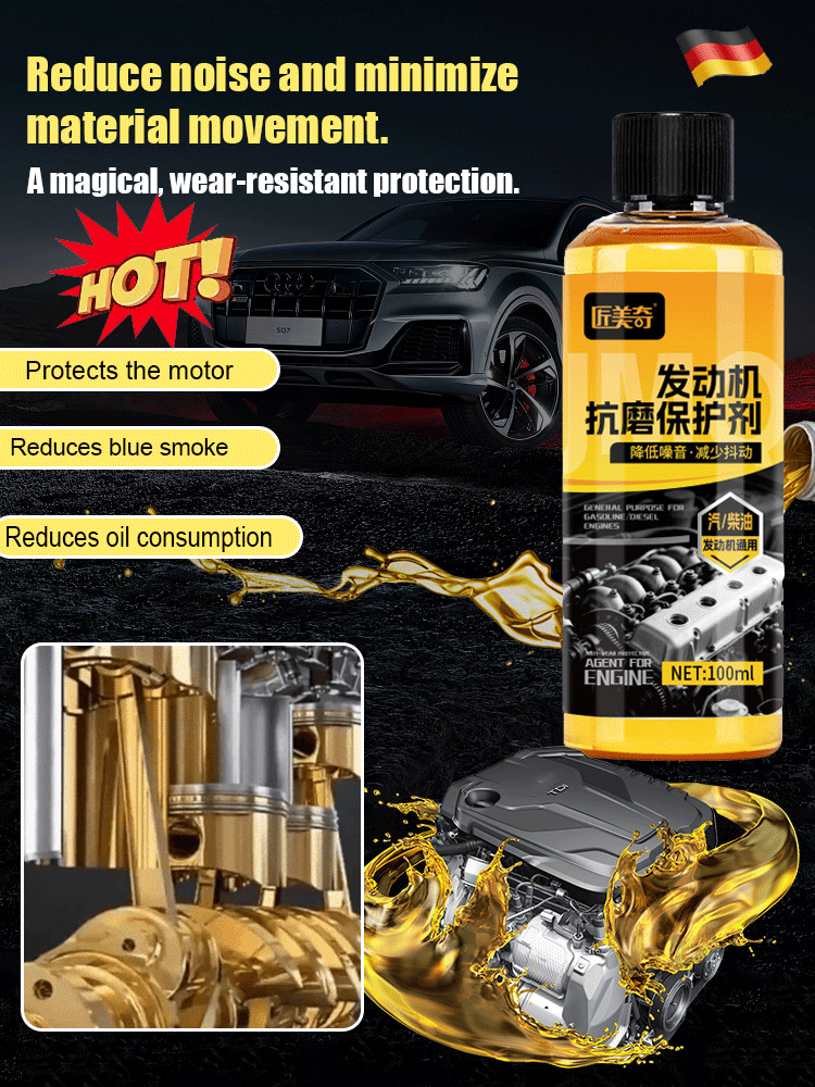 [Instantly Transform Your Car into a Fuel-Efficient One] Engine Anti-Wear Repair Agent, solves engine vibration and blue smoke, anti-wear formula extends engine life by 15 years