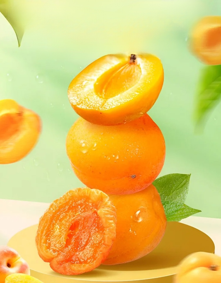 Słodkie i kwaśne niesłodzone suszone morele