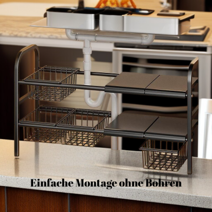 Verstellbares teleskopisches Ablageregal