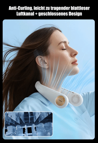 ❄️ Nacken-Klimagerät Pro: Eiswind-Frische für unterwegs – Völlig freie Hände!🥶  Kein normaler Ventilator! Das 6-Kern-Kühlsystem verwandelt drückend schwüle Sommerhitze in Sekunden in einen eisigen, erfrischenden Luftstrom.