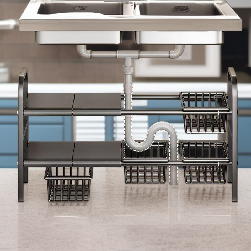 Verstellbares teleskopisches Ablageregal