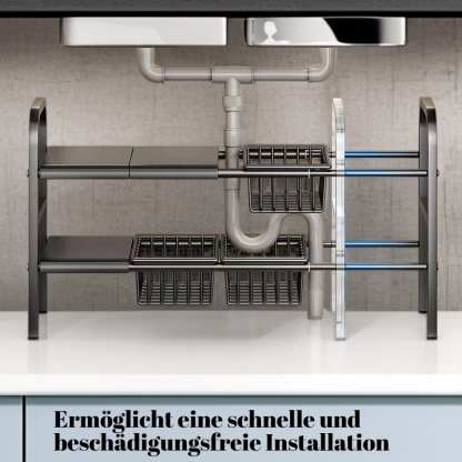 Verstellbares teleskopisches Ablageregal