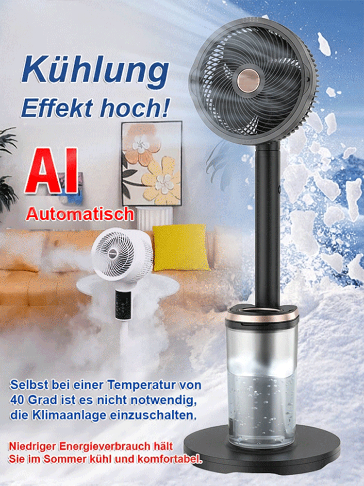 Der geräuscharm Standventilator mit Energiesparmodus und Zirkulationsfunktion 🏆Eisige Frische OHNE Handwerker-Stress!