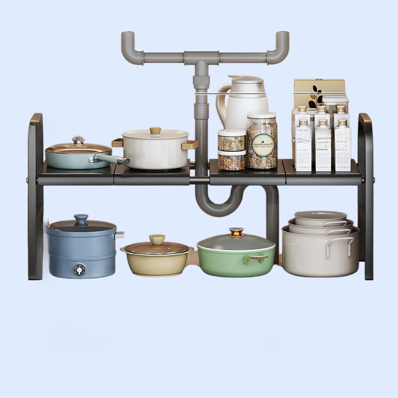 Verstellbares teleskopisches Ablageregal