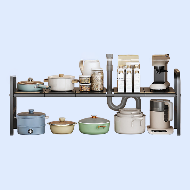 Verstellbares teleskopisches Ablageregal