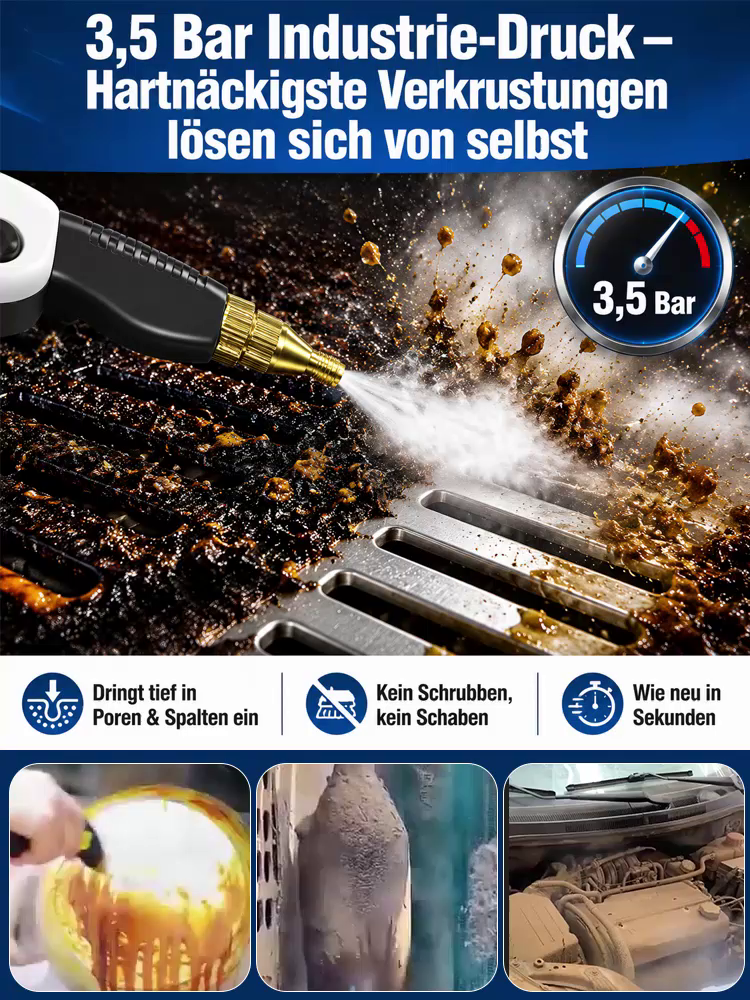 ✨Schluss mit teuren Reinigungsdiensten: Hochtemperatur-Hochdruck-Dampfreiniger.  Erledige die Tiefenreinigung von Küche, Bad und Auto in wenigen Minuten ganz einfach selbst.