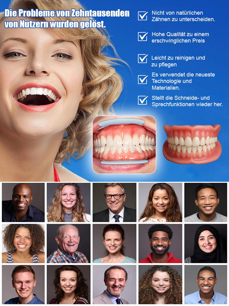 Holen Sie sich Ihr strahlendes Lächeln zurück – ganz ohne Zahnarztbesuch! ✨ Unsere innovativen Flex-Veneers lassen sich in nur 3 Minuten perfekt an Ihre Mundform anpassen.