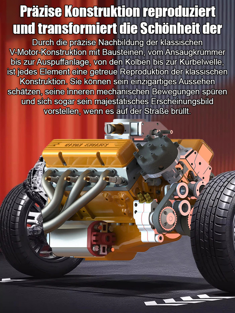 Neues V8-Motor-Modellstück  🏎️ Der Traum eines jeden Ingenieurs. Maßstab 1:16, wassergekühlt und mit dem unglaublichen Sound eines V8.