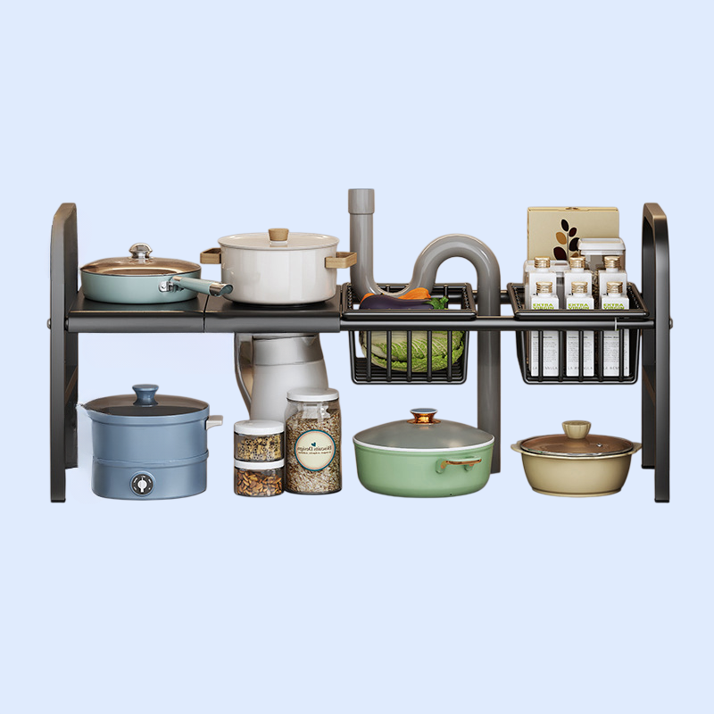 Verstellbares teleskopisches Ablageregal