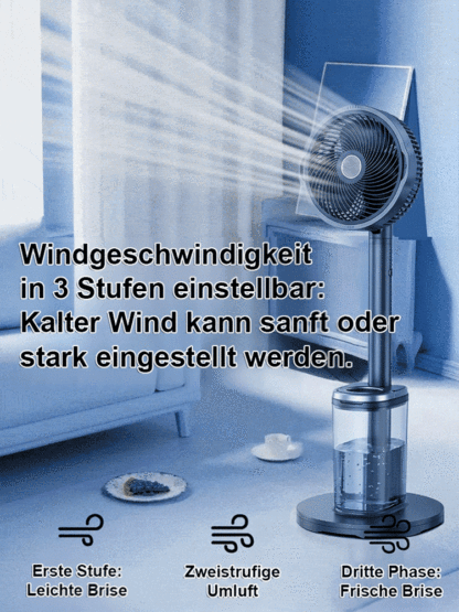 Der geräuscharm Standventilator mit Energiesparmodus und Zirkulationsfunktion 🏆Eisige Frische OHNE Handwerker-Stress!