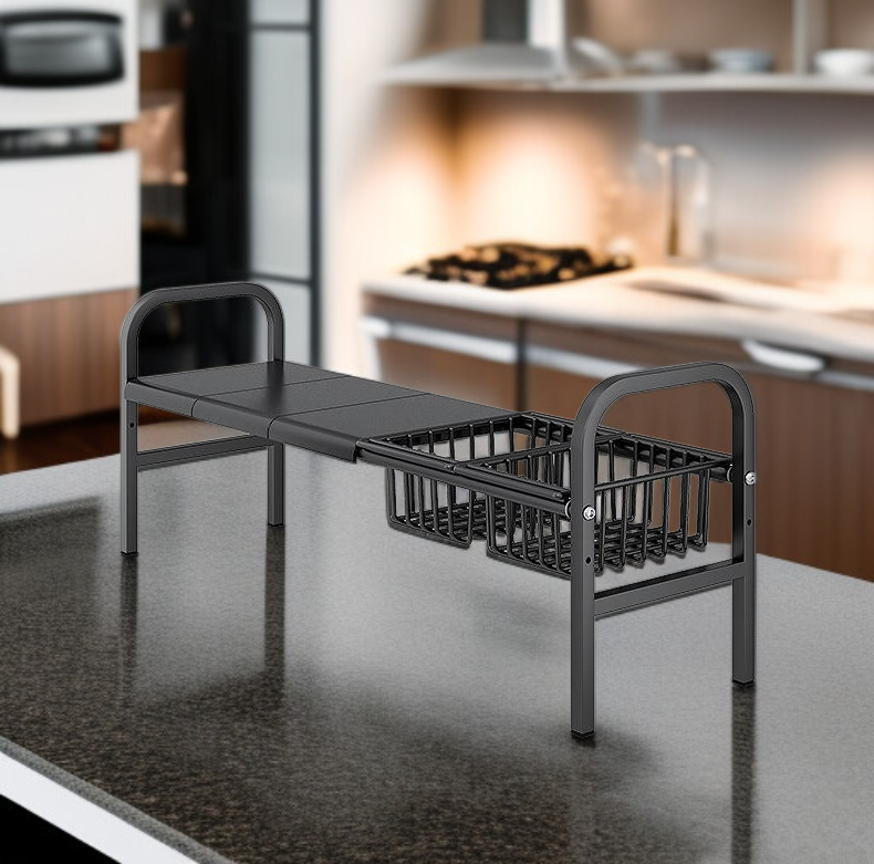 Verstellbares teleskopisches Ablageregal