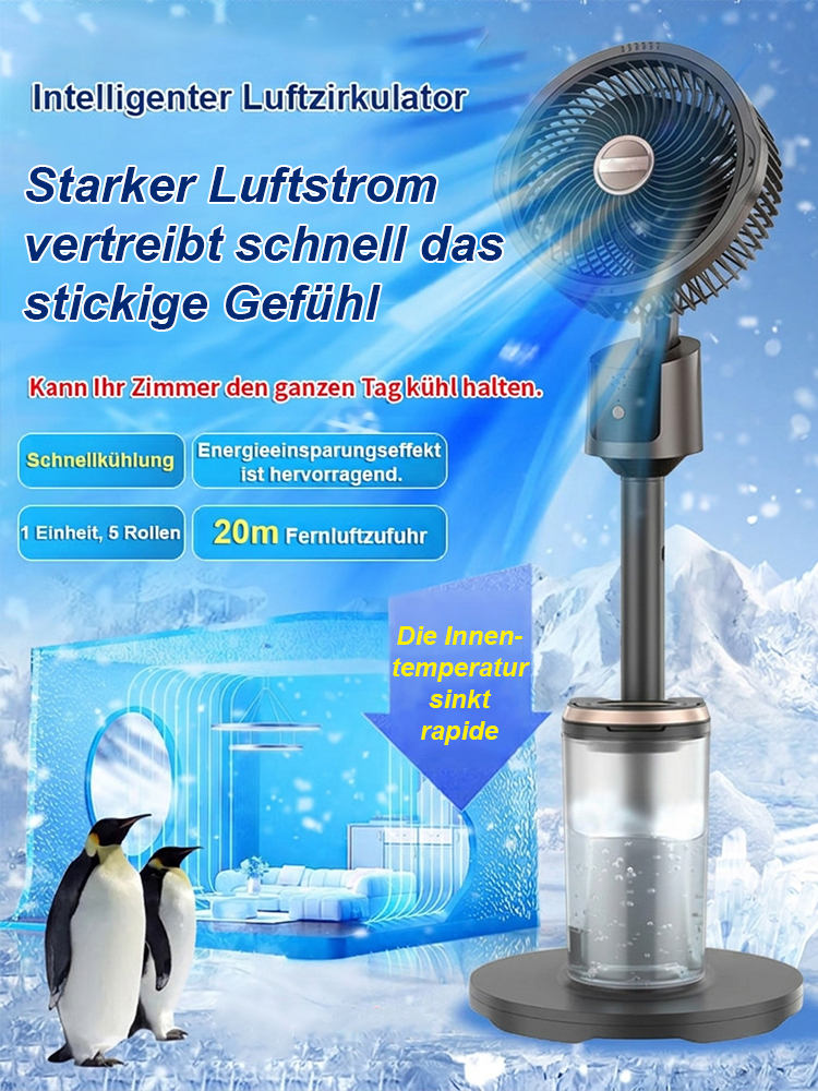 Der geräuscharm Standventilator mit Energiesparmodus und Zirkulationsfunktion 🏆Eisige Frische OHNE Handwerker-Stress!