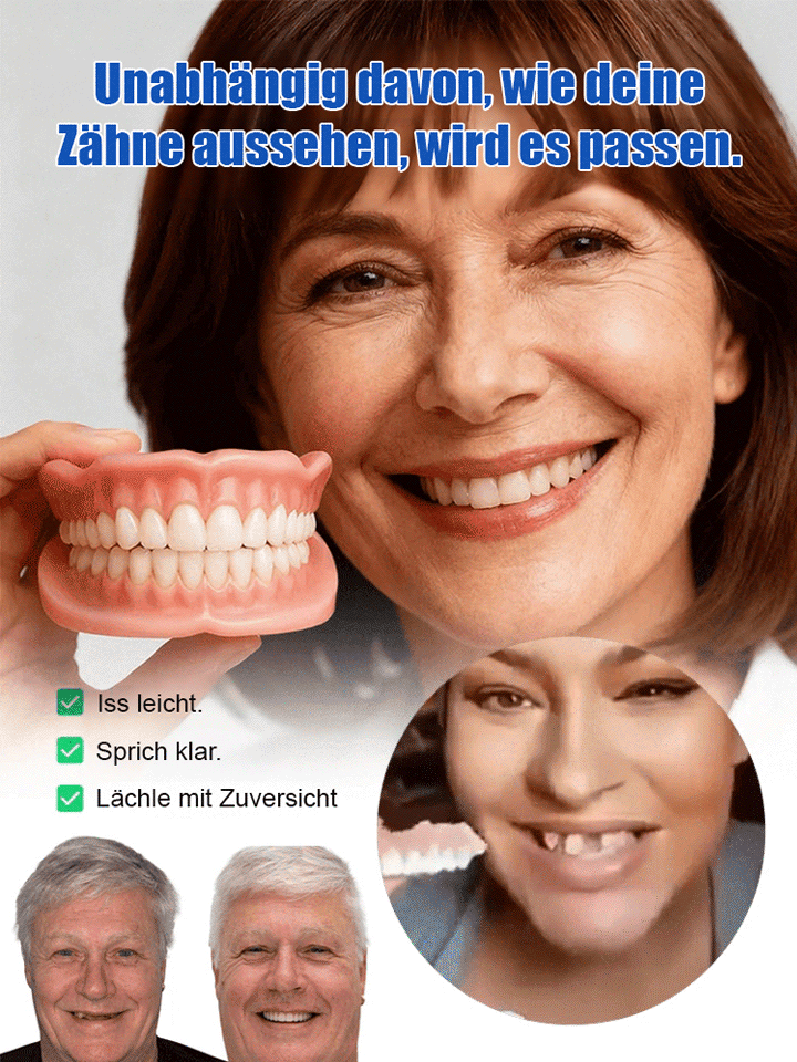 Holen Sie sich Ihr strahlendes Lächeln zurück – ganz ohne Zahnarztbesuch! ✨ Unsere innovativen Flex-Veneers lassen sich in nur 3 Minuten perfekt an Ihre Mundform anpassen.