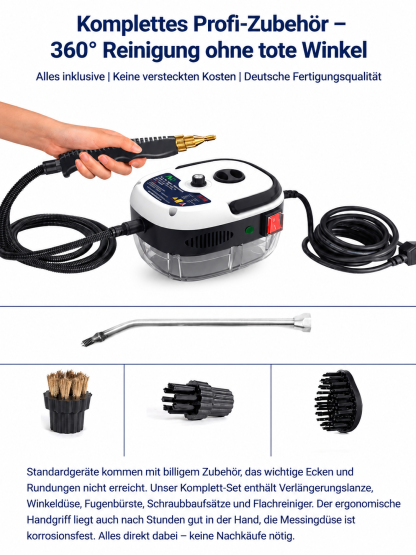 ✨Schluss mit teuren Reinigungsdiensten: Hochtemperatur-Hochdruck-Dampfreiniger.  Erledige die Tiefenreinigung von Küche, Bad und Auto in wenigen Minuten ganz einfach selbst.