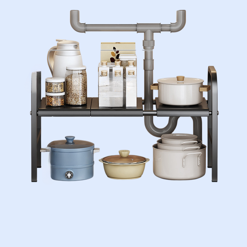 Verstellbares teleskopisches Ablageregal