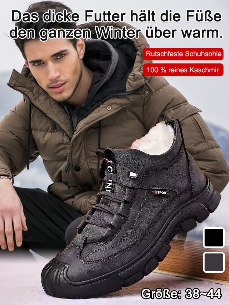 Herren Schafspelzstiefel gegen Frost, rutschfest und abriebfest, nur 55 €！
