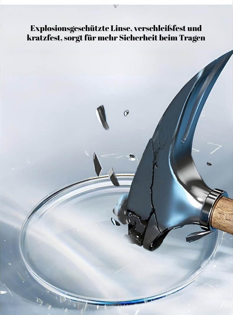 Lesebrille mit Zoom- und Farbwechsel-Funktion auf Tisch