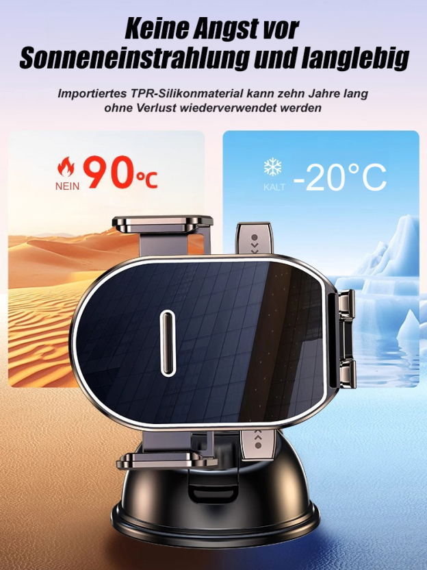 Deutsche Präzision! 2026 Neues Modell 360°-Drehbares Anti-Rutsch-Saugnapf-Autohalterung für Handys