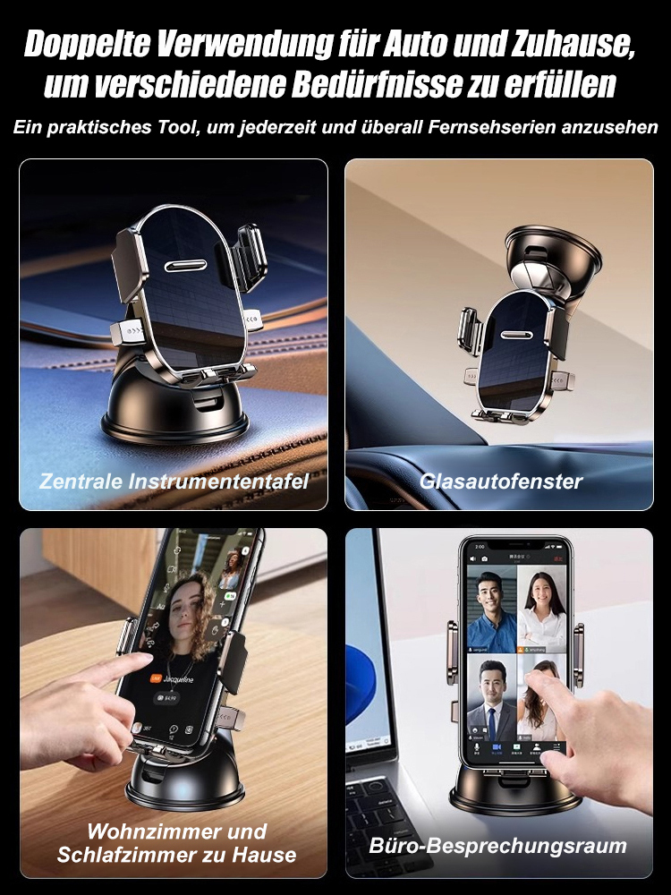 Deutsche Präzision! 2026 Neues Modell 360°-Drehbares Anti-Rutsch-Saugnapf-Autohalterung für Handys