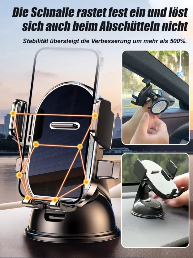 Deutsche Präzision! 2026 Neues Modell 360°-Drehbares Anti-Rutsch-Saugnapf-Autohalterung für Handys