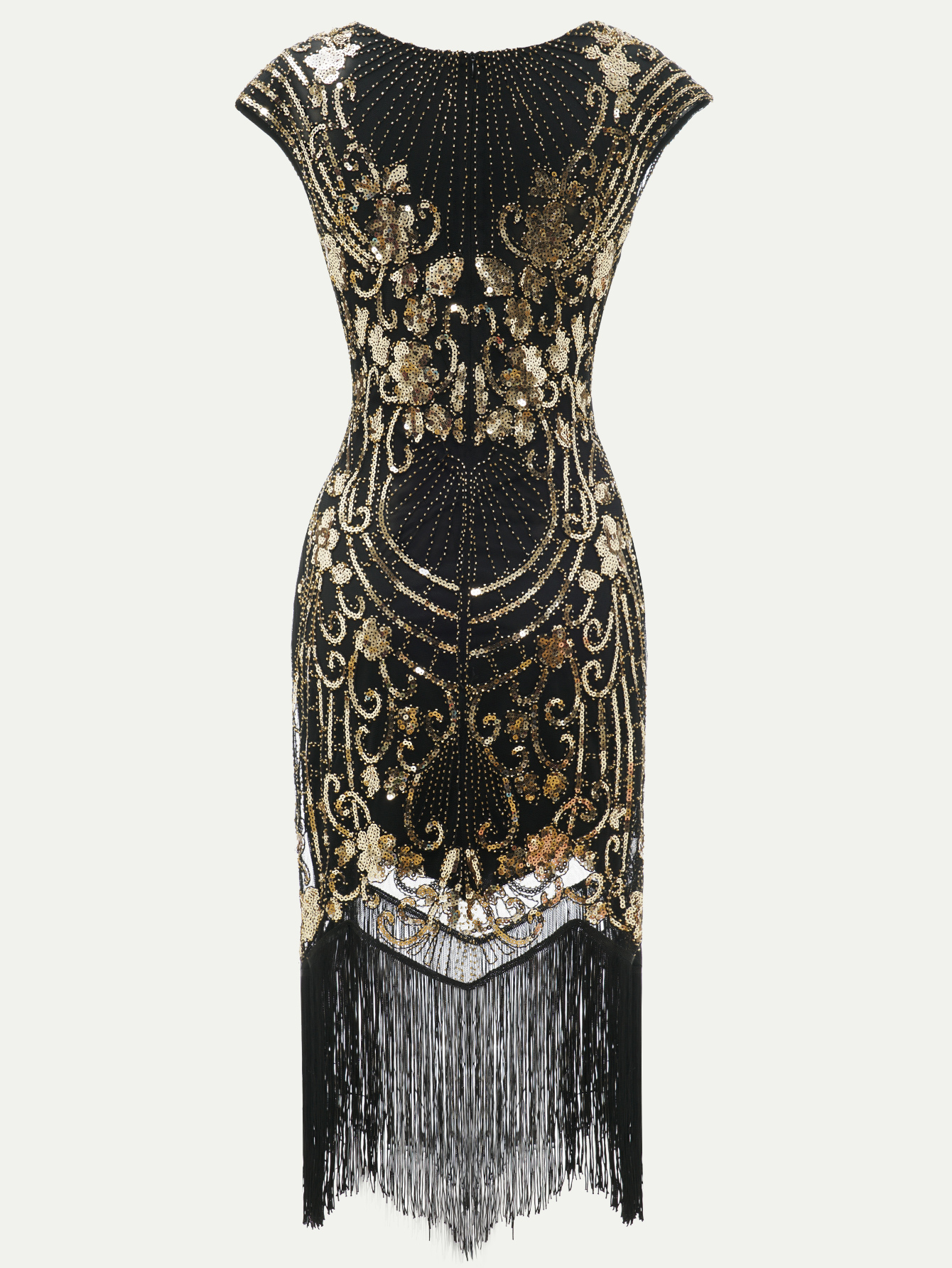 1920s Vintage Sequin Hem Fringe Dress Homecoming Party Dress