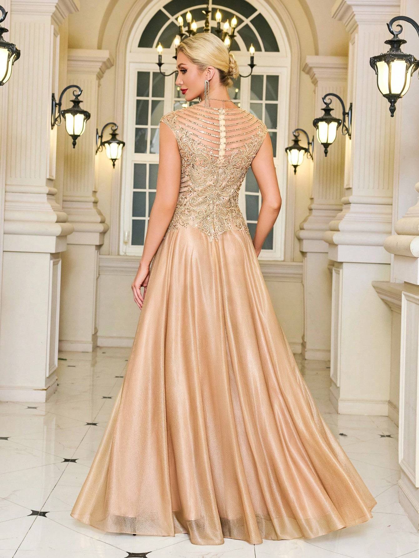 Modecrush Maxi A-line/Banquet Wedding Temperament Bride of Mother Dress