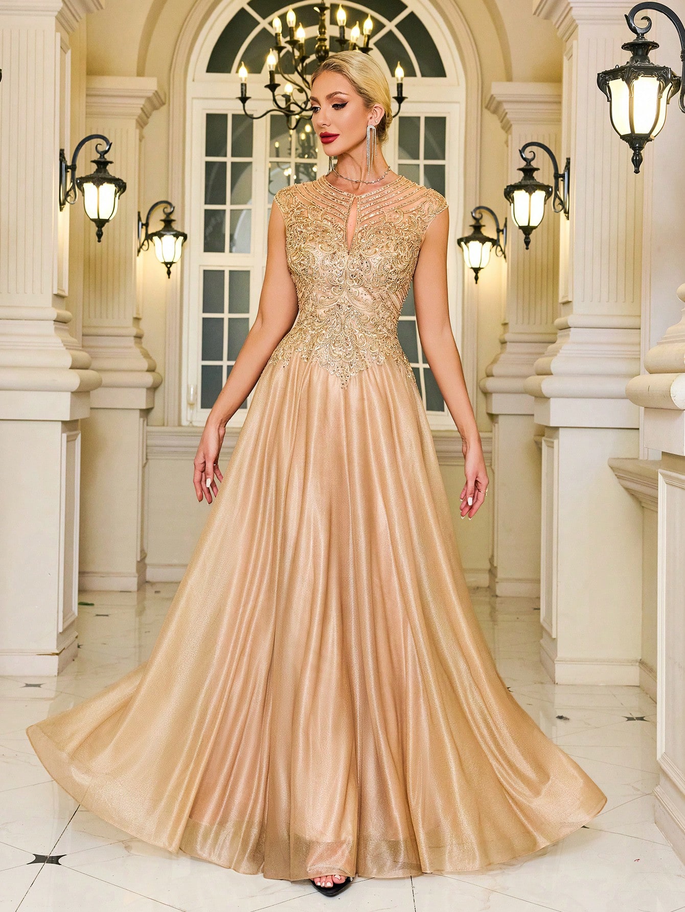 Modecrush Maxi A-line/Banquet Wedding Temperament Bride of Mother Dress