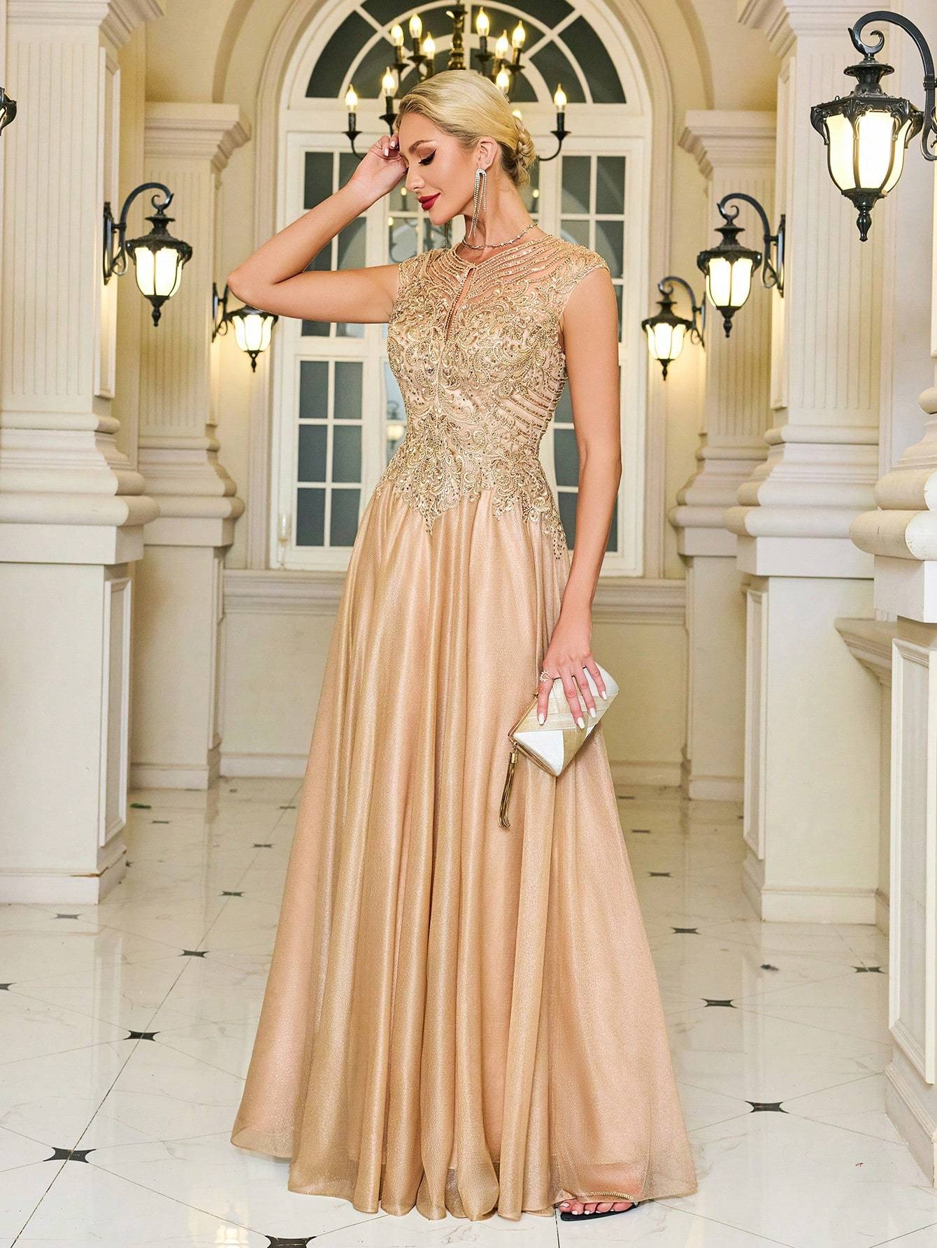 Modecrush Maxi A-line/Banquet Wedding Temperament Bride of Mother Dress