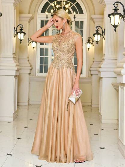 Modecrush Maxi A-line/Banquet Wedding Temperament Bride of Mother Dress