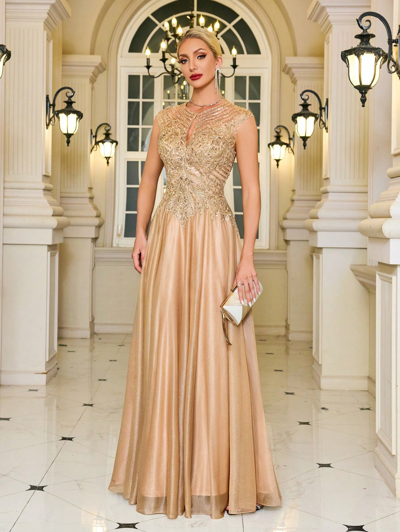 Modecrush Maxi A-line/Banquet Wedding Temperament Bride of Mother Dress