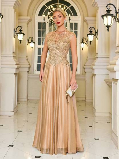 Modecrush Maxi A-line/Banquet Wedding Temperament Bride of Mother Dress