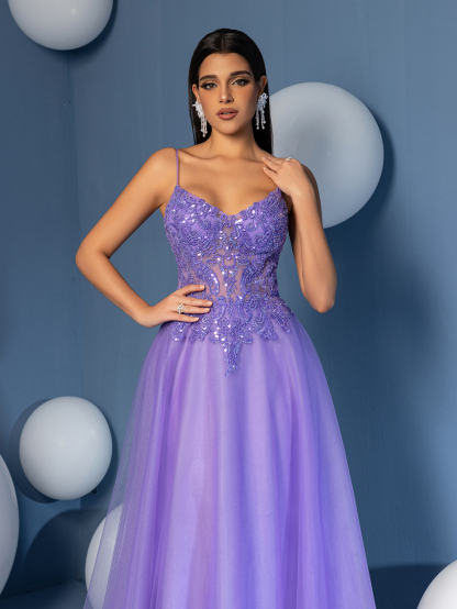 Modecrush women's Formal Evening Gown (Elaborate Design)