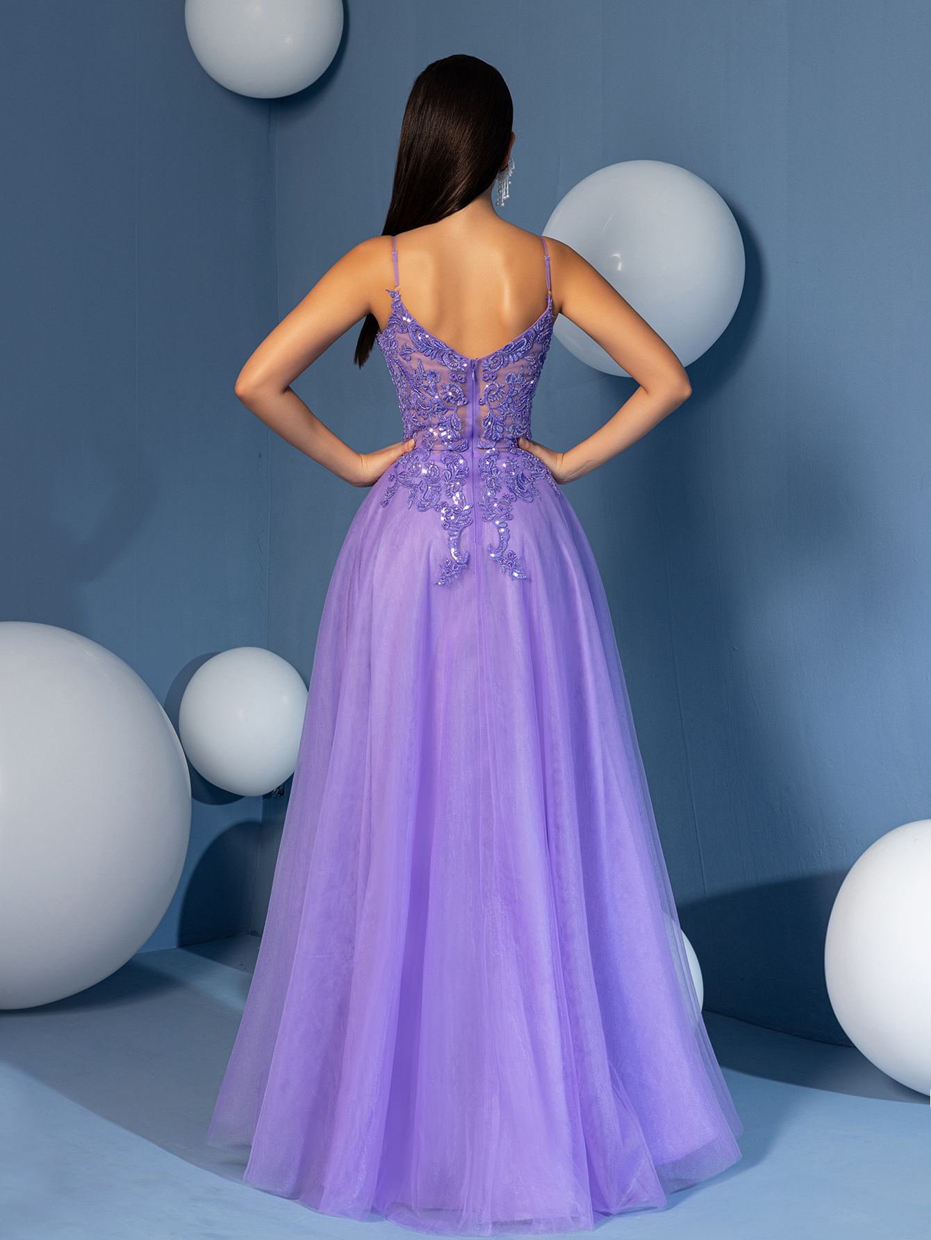 Modecrush women's Formal Evening Gown (Elaborate Design)