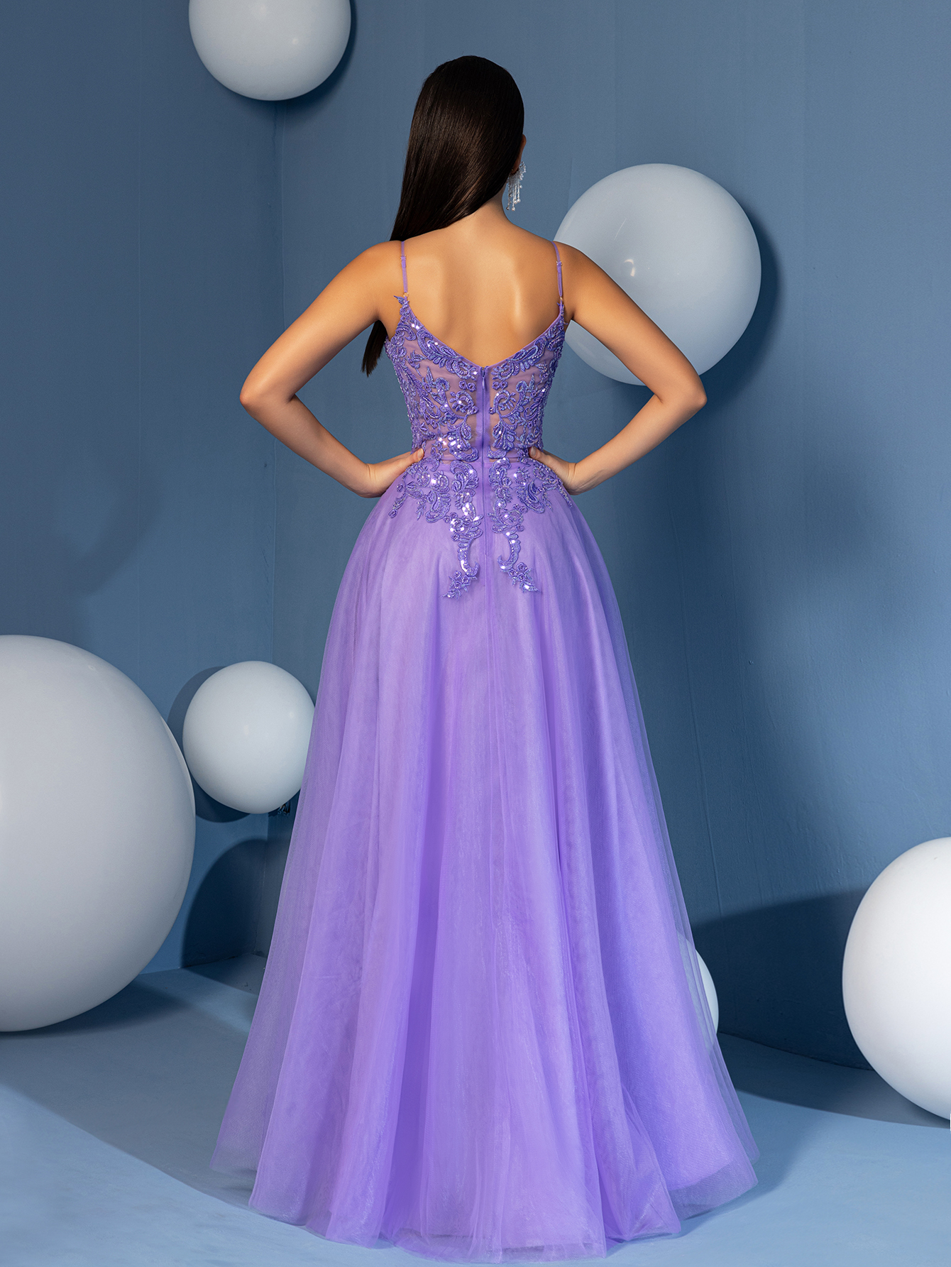 Modecrush women's Formal Evening Gown (Elaborate Design)