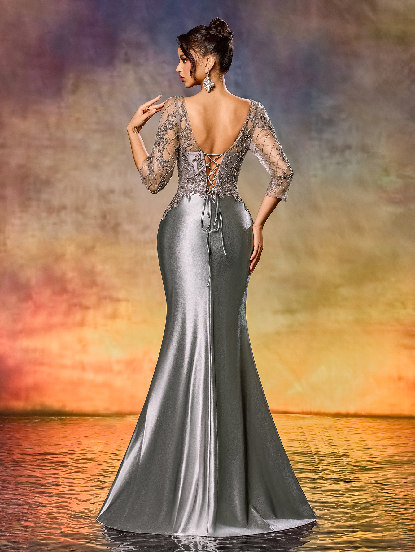 Modecrush Elegant Women Wedding Dress With White Color Embroidery Applique Mesh Tulle Ball Gown